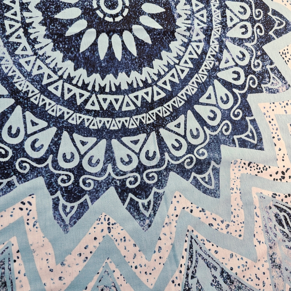 Tapestry Mandala Dri-fit Material Wall Art Decor Blue Y2K Hippie Teen Dorm 6'x4' - Picture 4 of 4